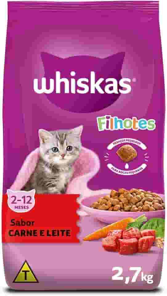 Whiskas, Ração Whiskas Carne E Leite Gatos Filhotes, 2.7 Kg