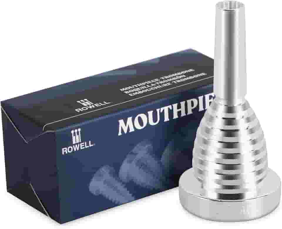 ROWELL Bocal de trombone prata 51D - latão, compatível com iniciantes e profissionais, estilo moderno, instrumento B Flat
