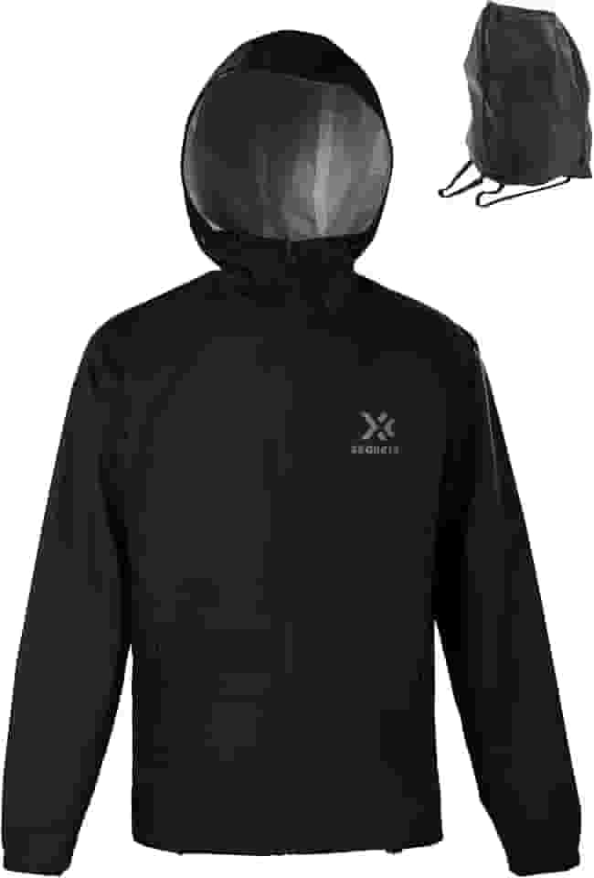 Jaqueta de mochila masculina, jaqueta impermeável funcional, corta-vento para corrida, ciclismo, caminhadas, golfe e viagens.