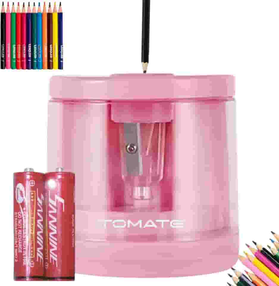Apontador De Lápis Elétrico Automático A Pilha Com Depósito Com Refil Apontador Elétrico Automático para Lápis Escritório Escola infantil adulto