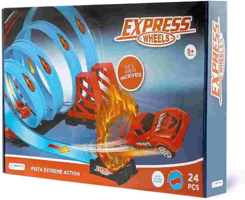 Pista de Corrida Extreme Action com 4 Loop e Carrinho Multikids - BR1019