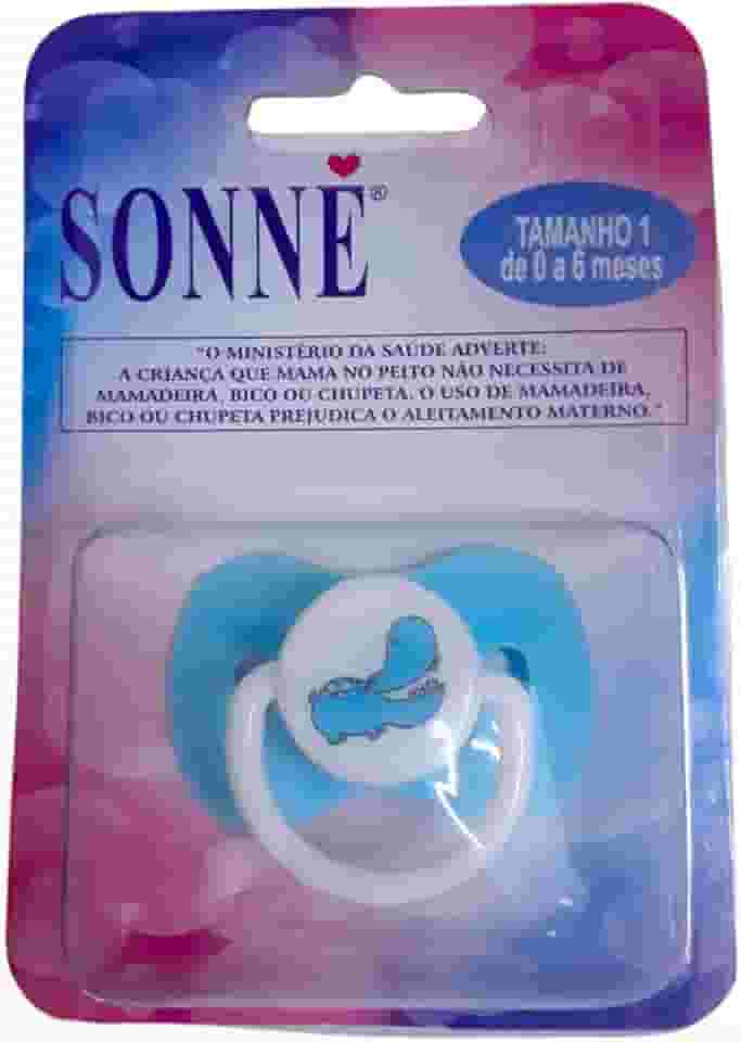 Chupeta Borboleta Hipopótamo, Bico RN Redondo Silicone Tamanho 1, Sonne, Azul, Tamanho 1