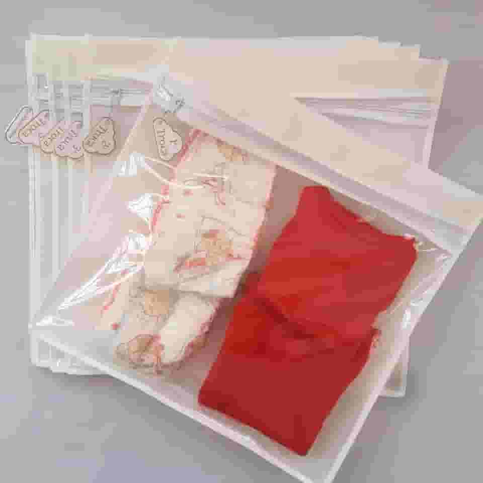 Kit 6 Saquinhos Organizador para Mala Saída Maternidade Bebe (Branco)