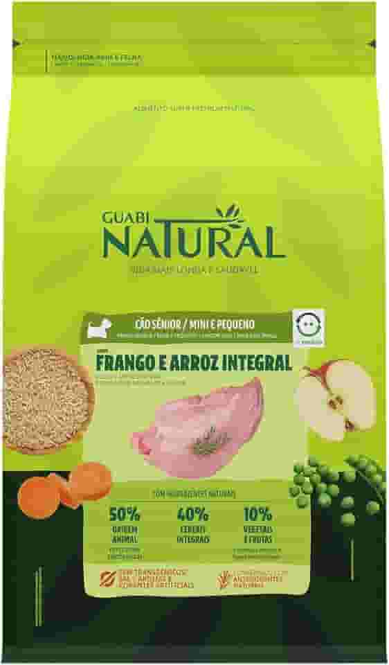 Ração Guabi Natural Cães Sênior Raças Mini e Pequeno Frango e Arroz Integral 2,5 kg