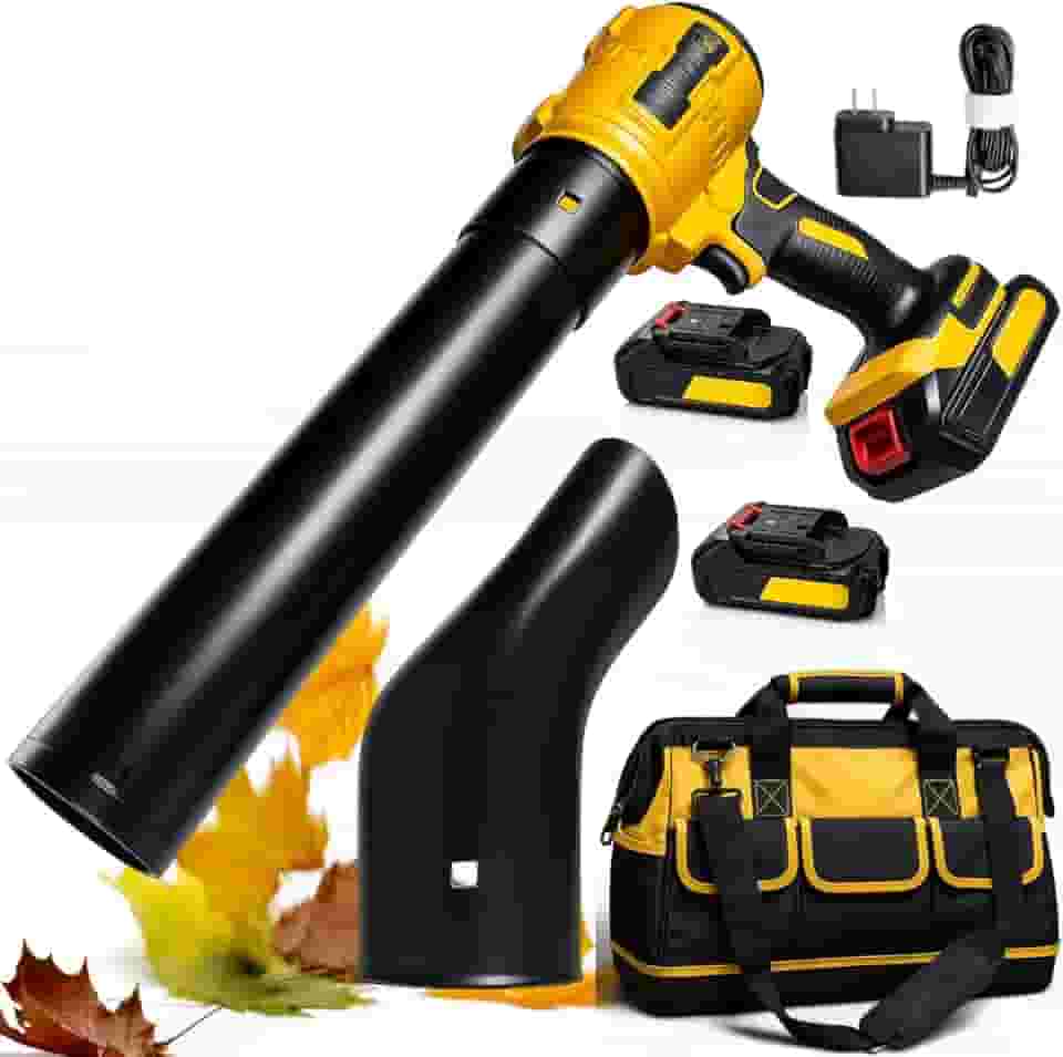 Soprador de Folhas a Bateria Motor Brushless 330KMH Bolsa de Ferramentas Inclusa 2 Baterias 10000mAh Carro Quintal Jardim