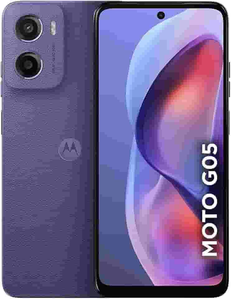 Smartphone Motorola Moto g05-128GB 12GB (4GB RAM + 8GB Ram Boost) e Camera 50MP com AI Bateria de 5200 mAh Tela 6.7" com Superbrilho - Violeta