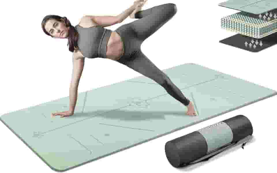 Tapete Yoga, Tapete Yoga Mat 5 mm de Espessura, Bodhi Yoga Tapete Material TPE, Grosso, Yoga Mat, Tapete Ioga, Boa Aderência 183x61 cm, Pilates Antiderrapante