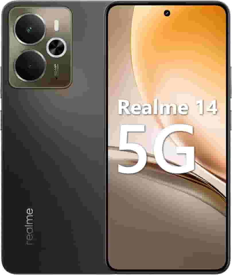 Smartphone Realme 14 5G 12 GB de RAM/256GB, /Tela 6.67'/120Hz Ultra-smooth, NFC - Storm Titanium