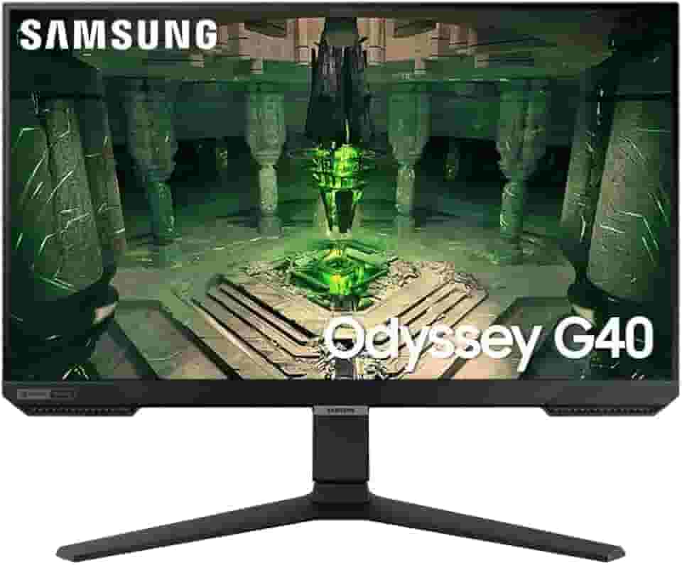 Monitor Gamer Samsung Odyssey G40, 25"/27", FHD, 240 Hz, 1ms, com ajuste de altura, HDMI, DP, Gsync, Freesync, Preto