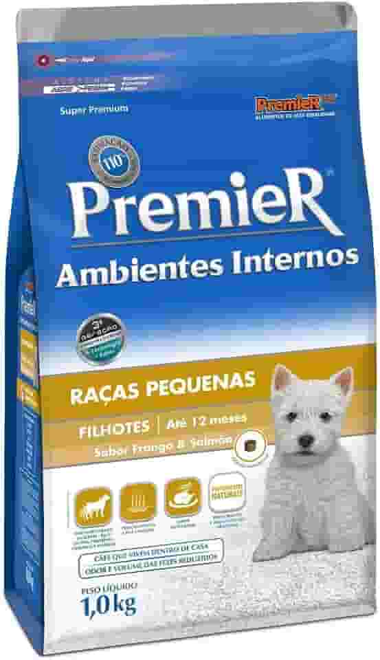 Premier Pet Ração Premier Para Cães Filhotes De Raças Pequenas Ambientes Internos Sabor Frango E Salmão 1Kg Raça Filhotes