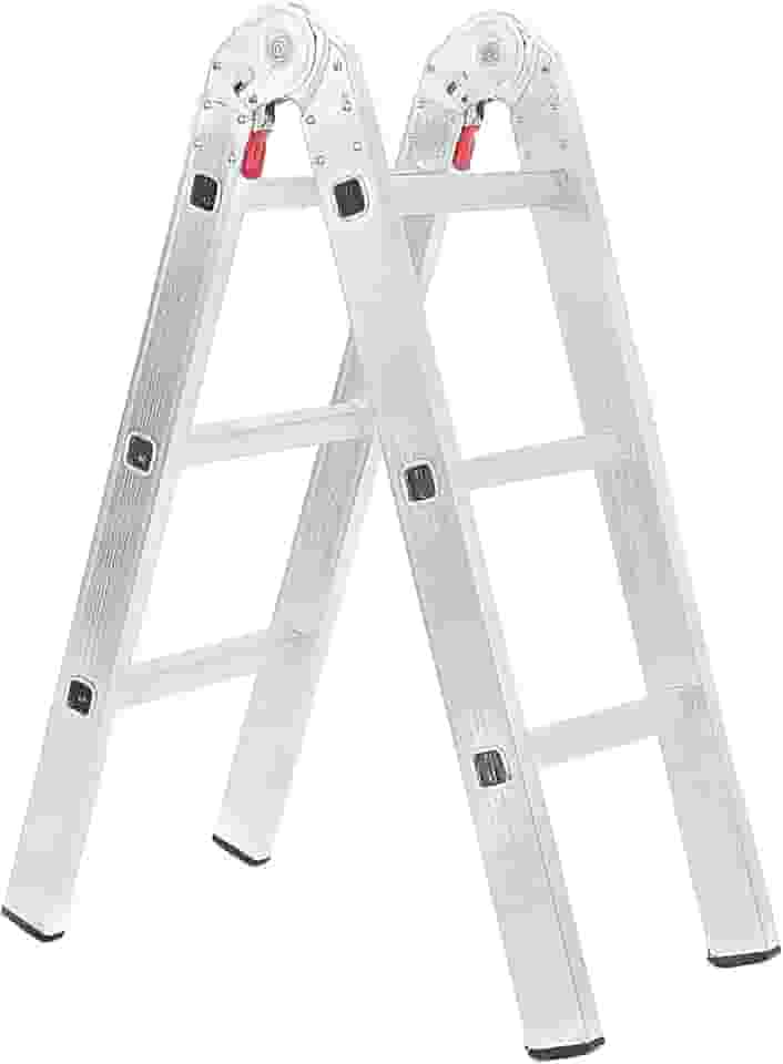 Escada em alumínio com 6 degraus de 1,75 metros de altura total