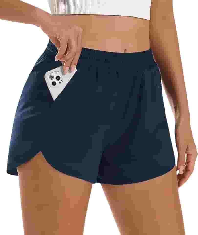 Short TACTEL FEMININO com bolso Corrida Academia Praia Verão 661