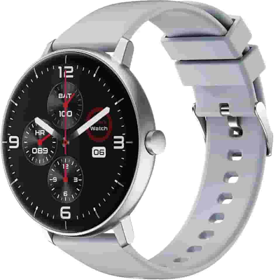 Relógio Inteligente Tela HD Touch, IP67 à Prova d‘Água, Bateria de 7-10 Dias, Monitoramento Esportivo, Chamadas Bluetooth, Notificações, Smartwatch (Prateado)