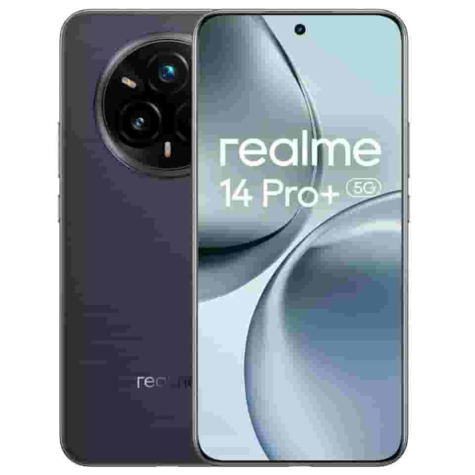 Celular Realme 14 Pro+ 5G, Tela OLED 6,83" 120Hz, Snapdragon 7s Gen 3, Dual SIM, Câmera Tripla 50MP com OIS, Bateria 6000mAh, Resistência IP68/IP69, Desbloqueio Facial (Cinza, 512, GB, 12, GB)