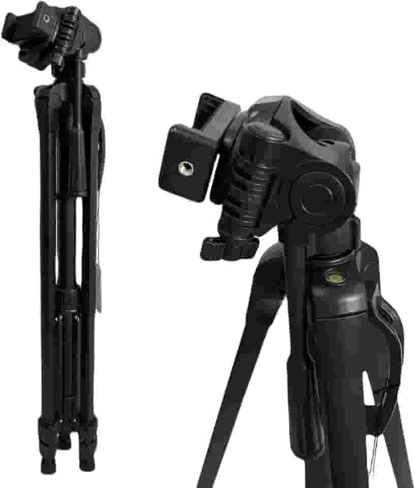 Tripe Universal 1,80M preto para Câmeras Fotográficas com suporte para celular