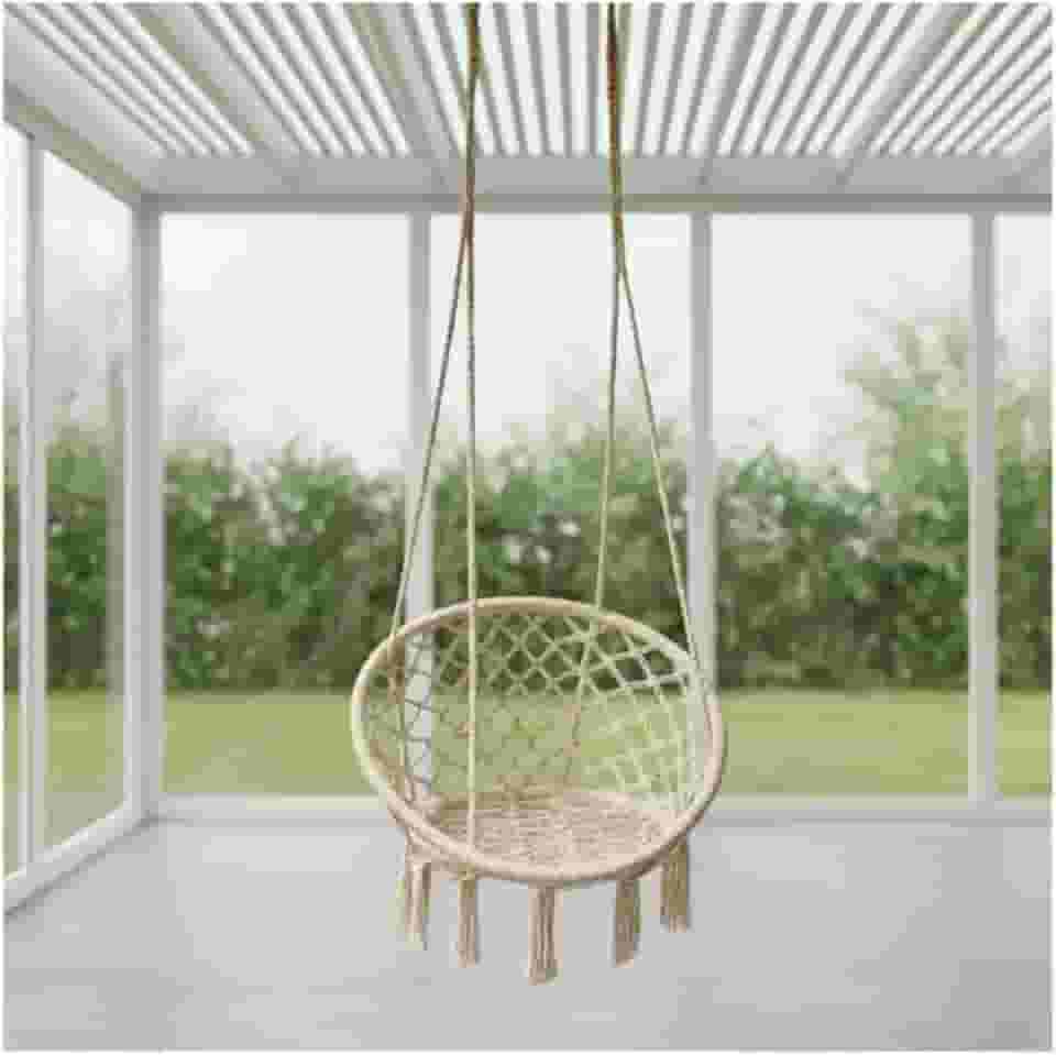 Cadeira De Balanço Suspensa Rede Teto Sacada Varanda Luxo