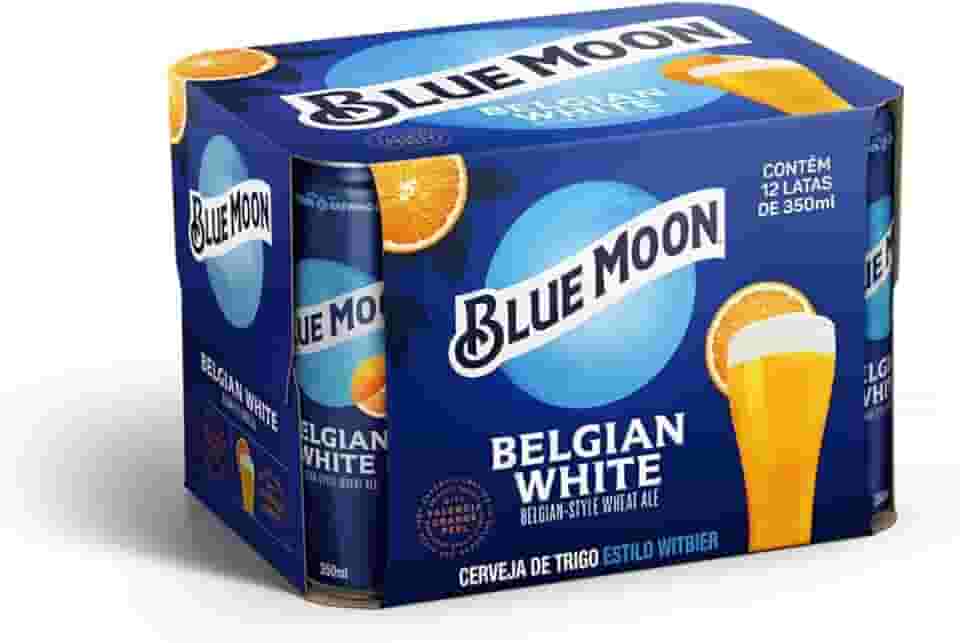 Blue Moon Cerveja Belgian White Ale Lata 350ML 12 Unidades