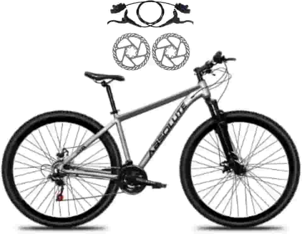 Bicicleta Aro 29 Absolute Nero 5 21V MTB Aluminio Freio Hidráulico Suspensão 80mm Unissex