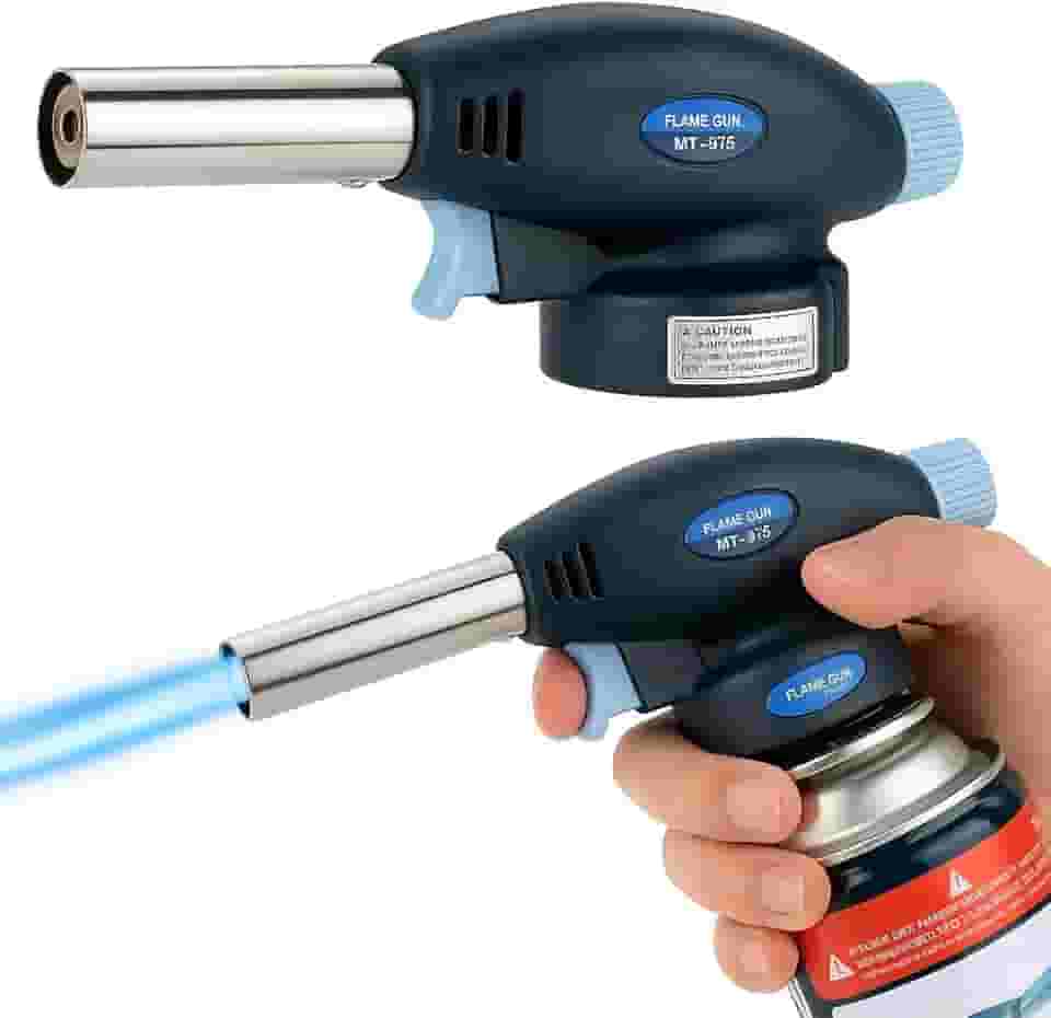 Maçarico Culinário Portátil com Acendimento Automático e Chama Ajustável