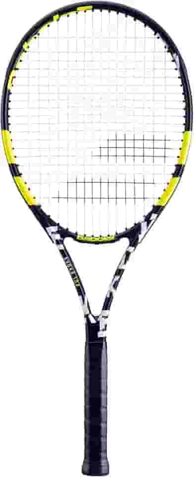 Raquete de Tênis Babolat Evoke 102 Preta/Branca/Amarela - Encordoada