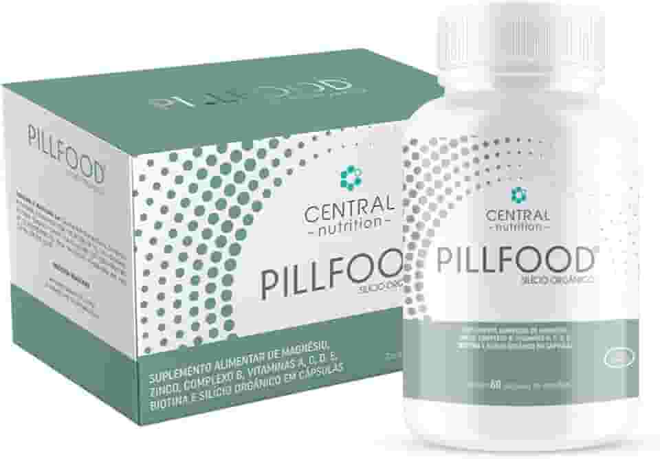 Pillfood, 60 Capsulas, Silício Orgânico, Central Nutrition