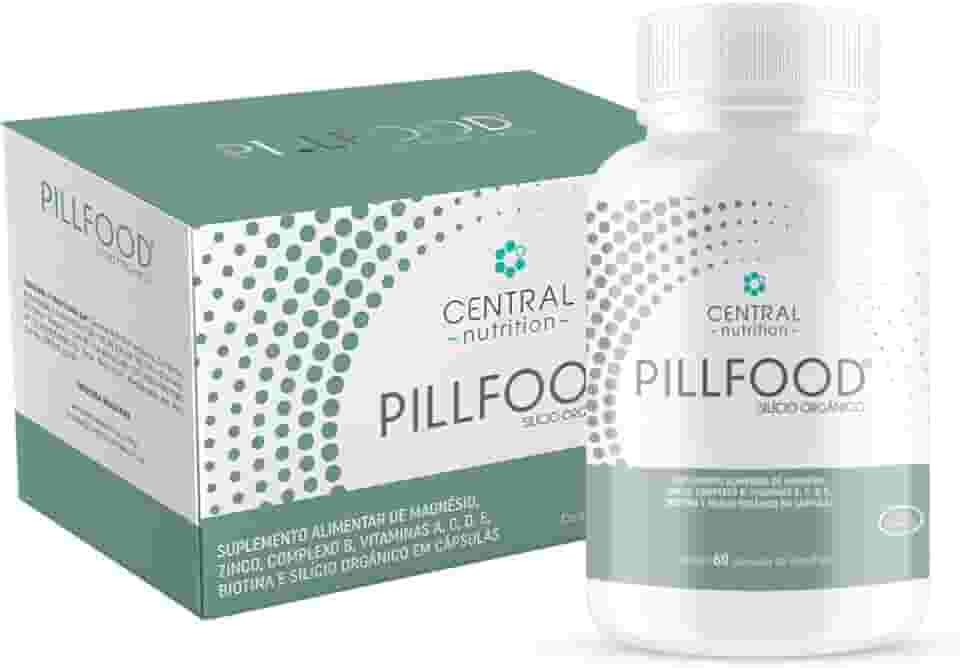 Pillfood, 60 Capsulas, Silício Orgânico, Central Nutrition