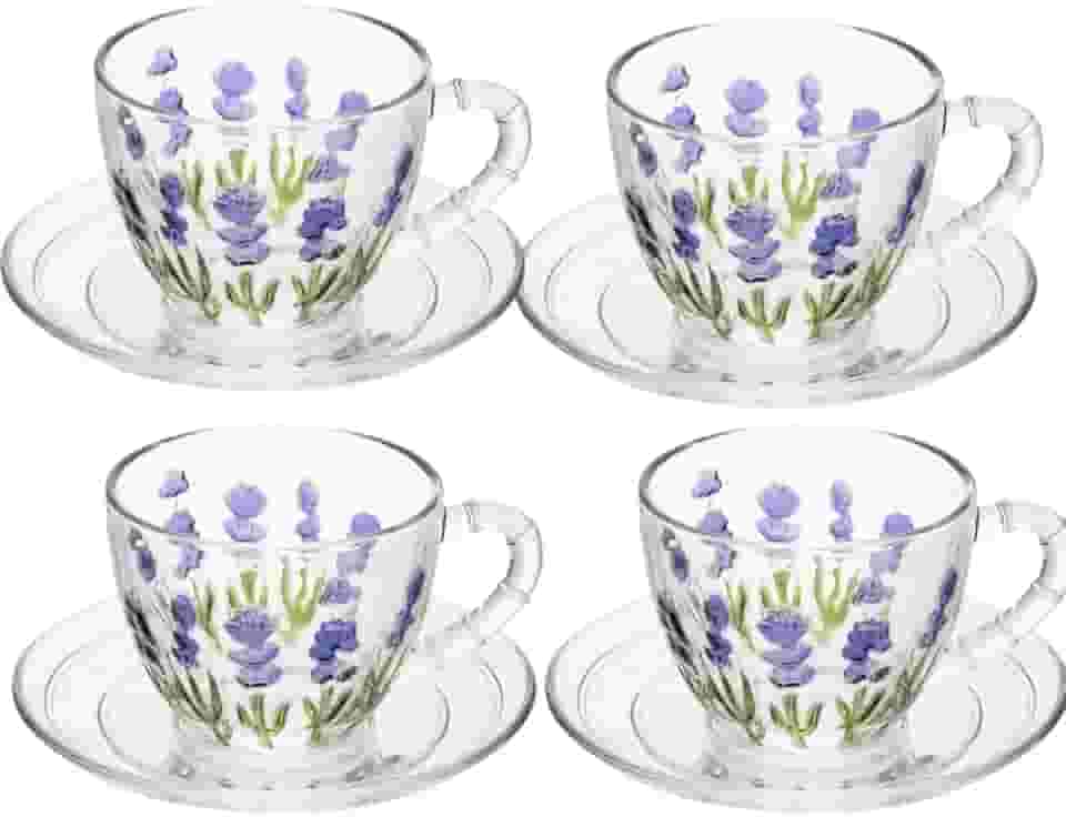 Conjunto de 4 Xícaras Chá Lavanda 220ML