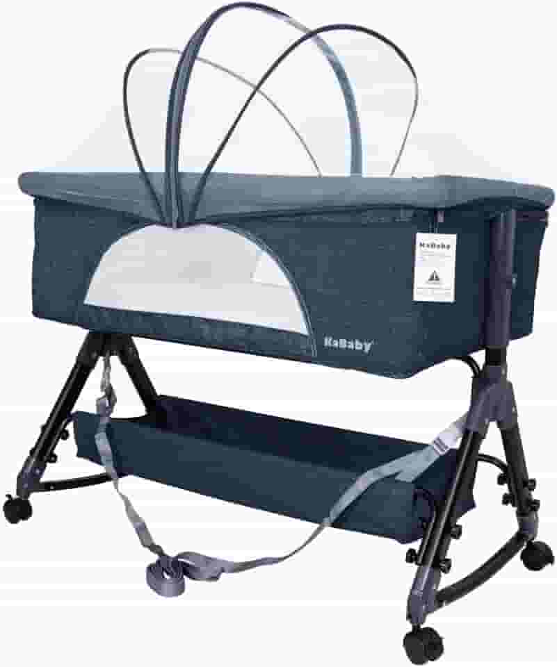 Berço Portátil Moises Co-bed Até 15kg C/Balanço Mosquiteiro e Cesto Luna Azul - KaBaby