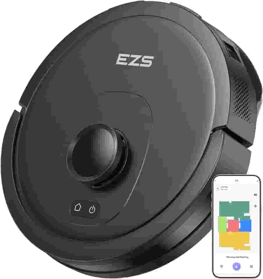 Aspirador Robô EZS E10, Sucção Ultra Forte de 5.500 Pa, Navegação a Laser iPath, para Limpeza Profunda de Pisos, Ideal para Cabelos e Pisos Duros