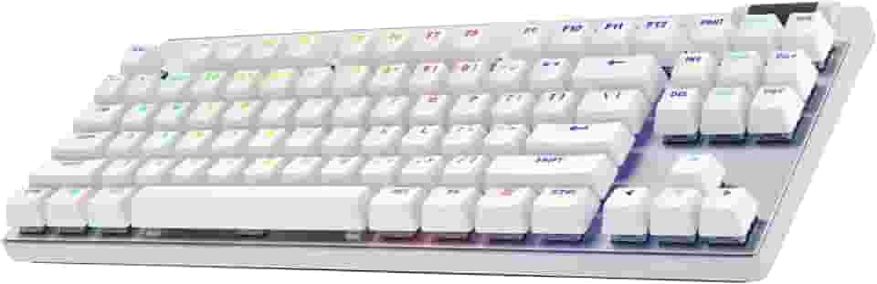 Teclado Gamer Sem Fio Logitech G PRO X com design TKL, Layout US, RGB LIGHTSYNC, Tecnologia LIGHTSPEED e Switch Exclusivo GX Brown Tactile - Branco