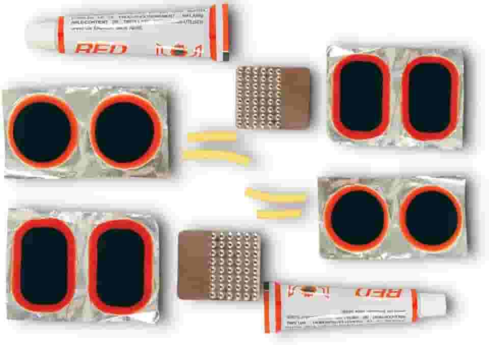 kit 2 pacotes de remendo de pneu de bicicleta, reparo camera de ar, consertar comera de ar furada, cola para pneu furado, kit reparo completo