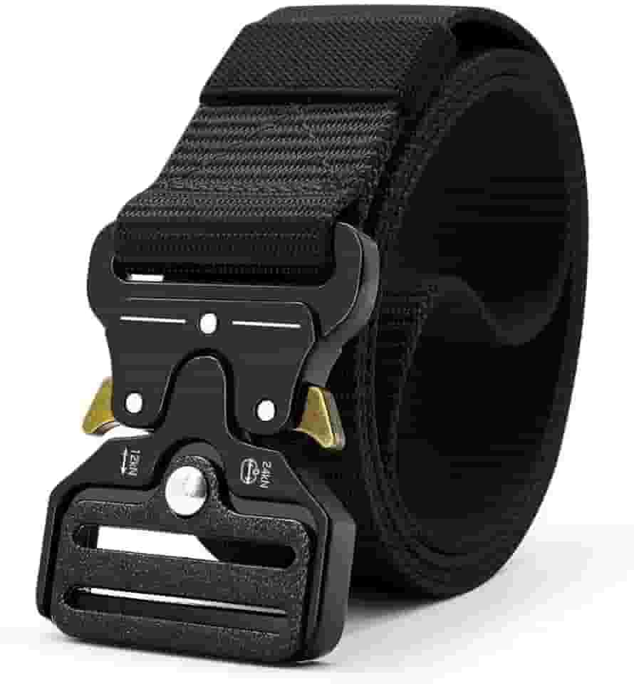 Cinto Tático Militar Com Fivela de Engate Rápido Tipo Fastem (PRETO)