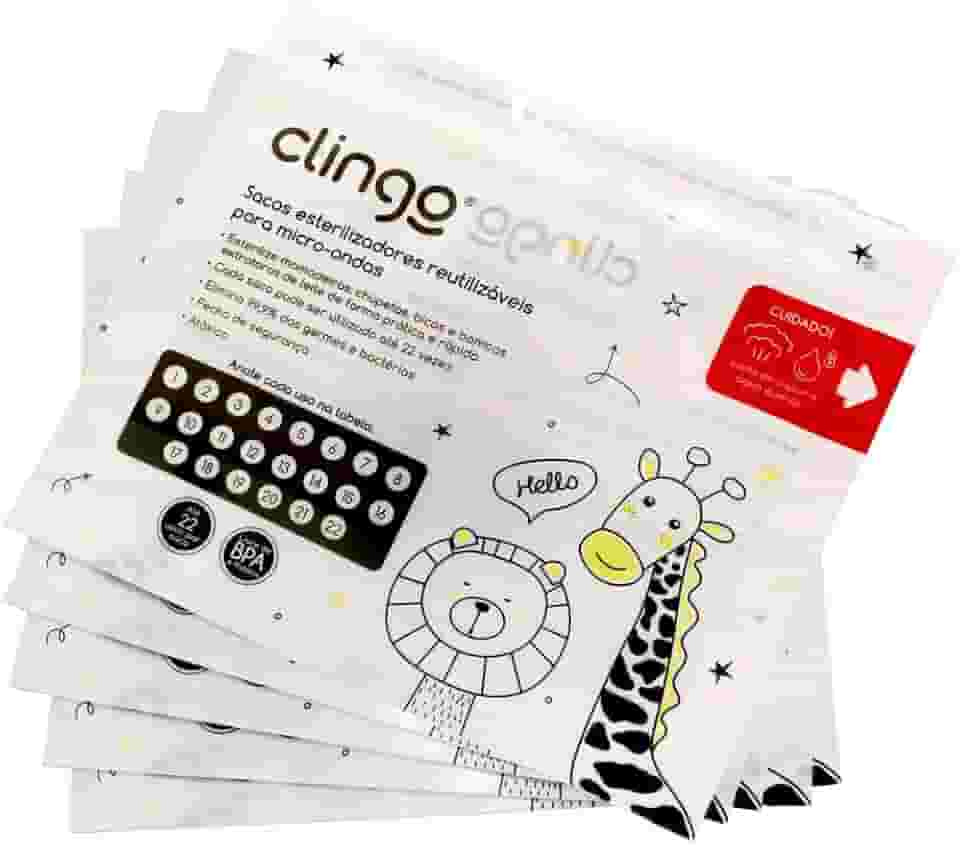 Esterilizador Smart para Micro-ondas, 5 Unidades, 24 x 21 x 2 cm, Elimina 99% das Bactérias, para Mamadeiras, Chupetas e Bombas Extratoras