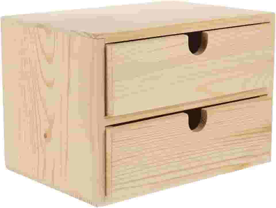 Organizador de Maquiagem de Madeira com Gavetas Deslizantes para Brincos, Anéis, Escritório, Dormitório, Casamento