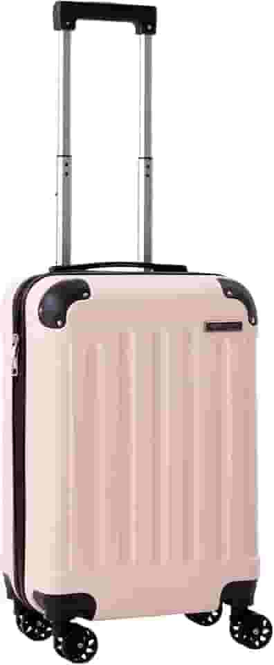 Mala de Bordo ABS Falcon Line SF24 (Rosê) | Bagagem de Mão Dimensões Padrão ANAC até 10kg, 4 Rodinhas 360°, Cadeado com Senha | Mala de viagem 10 kg, Divisória Interna com Zíper e Elástico de Fixação