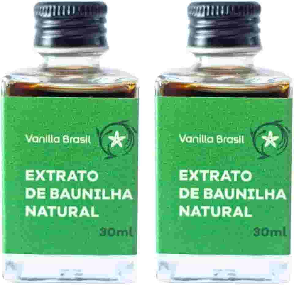Extrato De Baunilha Natural Vanilla Brasil 30 Ml Zero Açúcar - Kit 2