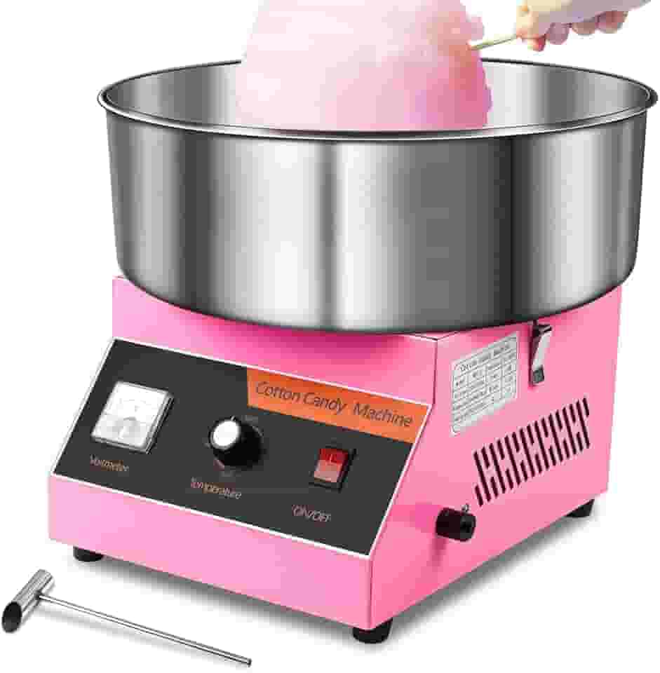 220V, Mini Máquina Caseira de Algodão Doce, Máquina de Algodão Doce, O Produto Vem com Uma Colher, Modelo Portátil, Mini Máquina de Algodão Doce, Rosa, 35 * 28 * 52.5 cm