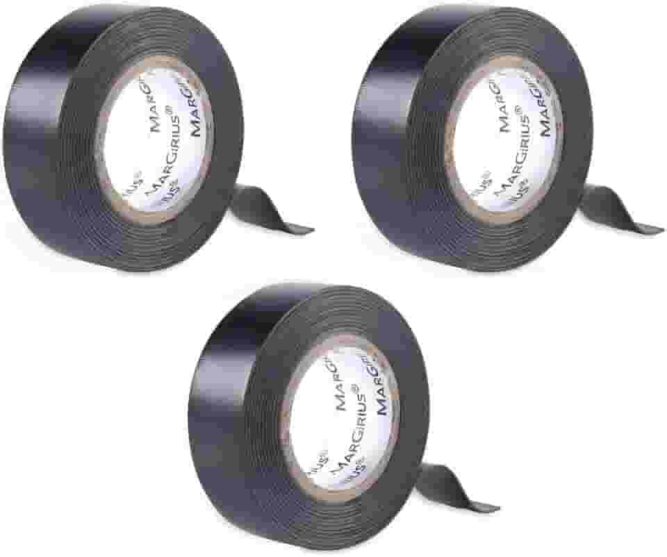Fitas Isolantes Kit com 3-20m x 19mm Antichama, Alta Durabilidade, PVC, Preta para Instalações Elétricas, Reparos, Cabos e Fios Residencial/Profissional