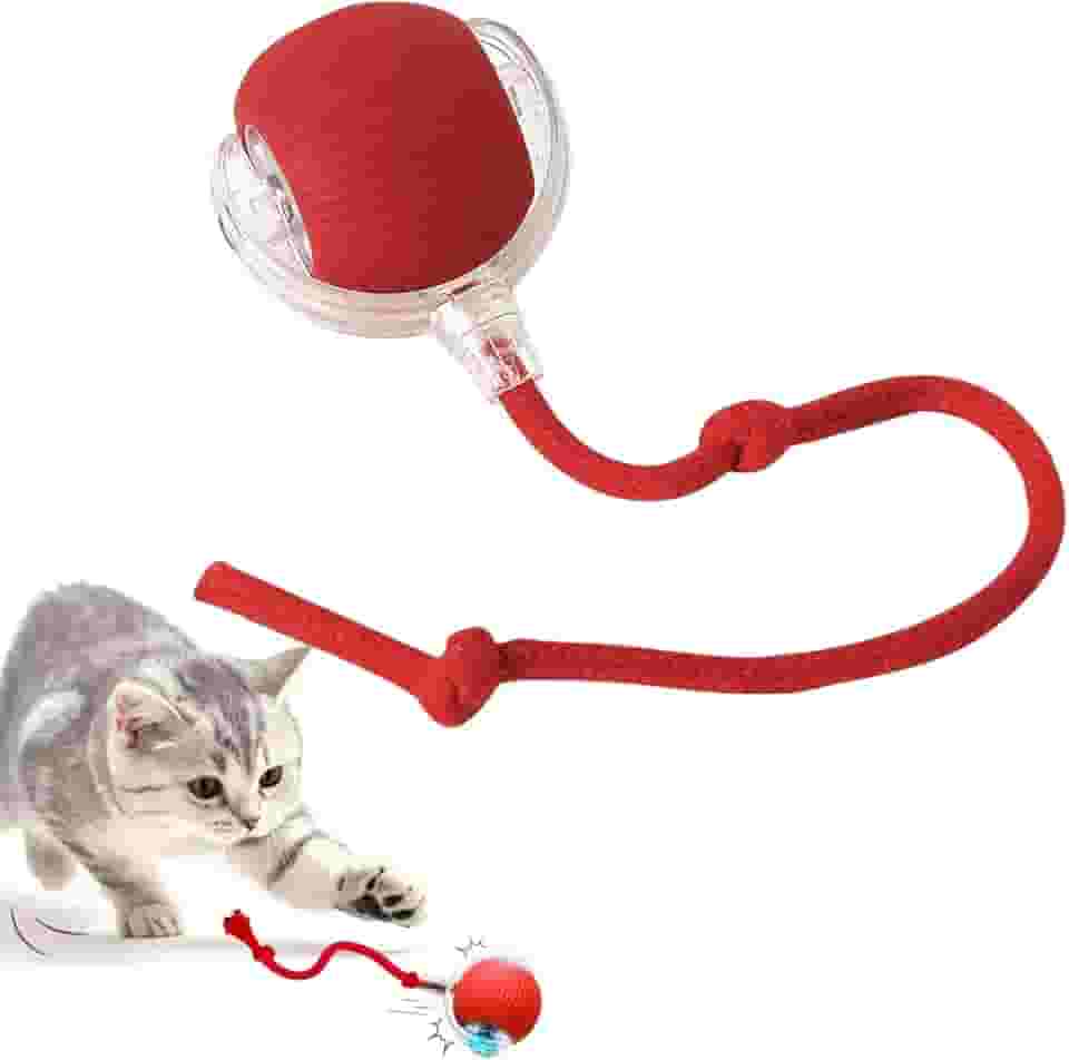 CALLECK Rolamento de esferas giratório automático, brinquedos inteligentes interativos para gatos e cães, brinquedos de carregamento USB, bolas interativas para animais de estimação internos