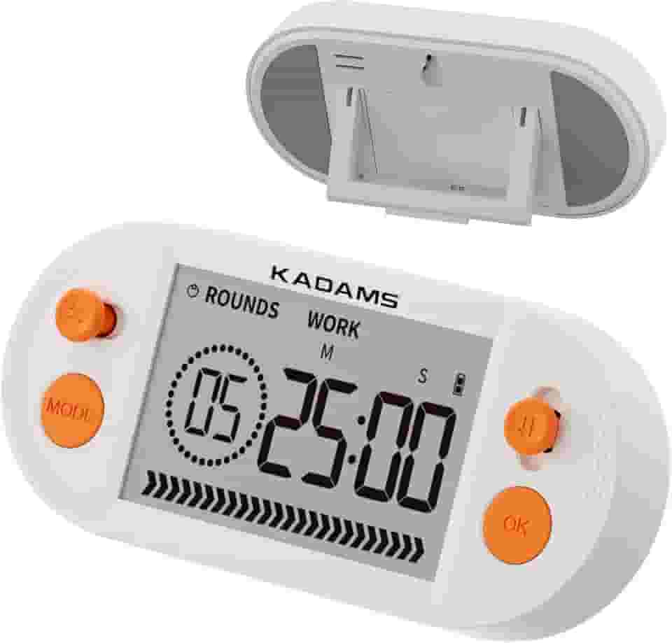 KADAMS Pomodoro, temporizador de produtividade com contagem regressiva de intervalos para preparação de exames, temporizador de academia para exercícios, HIIT Tabata, temporizador com suporte de ímãs
