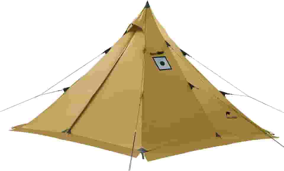 Naturehike Barraca ranch Fire Teepee com barraca interna, barraca quente de 4 estações com conector de fogão, à prova de vento, impermeável, para clima frio, barraca de inverno, tendas quentes para