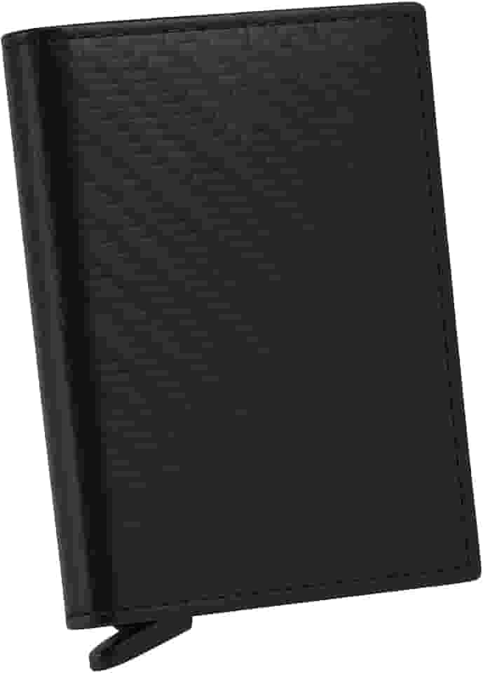 Carteira Slim de Couro Sintético com Bloqueio RFID | Antifurto, Compacta, Leve e Impermeável | 5 Compartimentos + Ejetor Automático | Estilo Minimalista e Segurança Diária