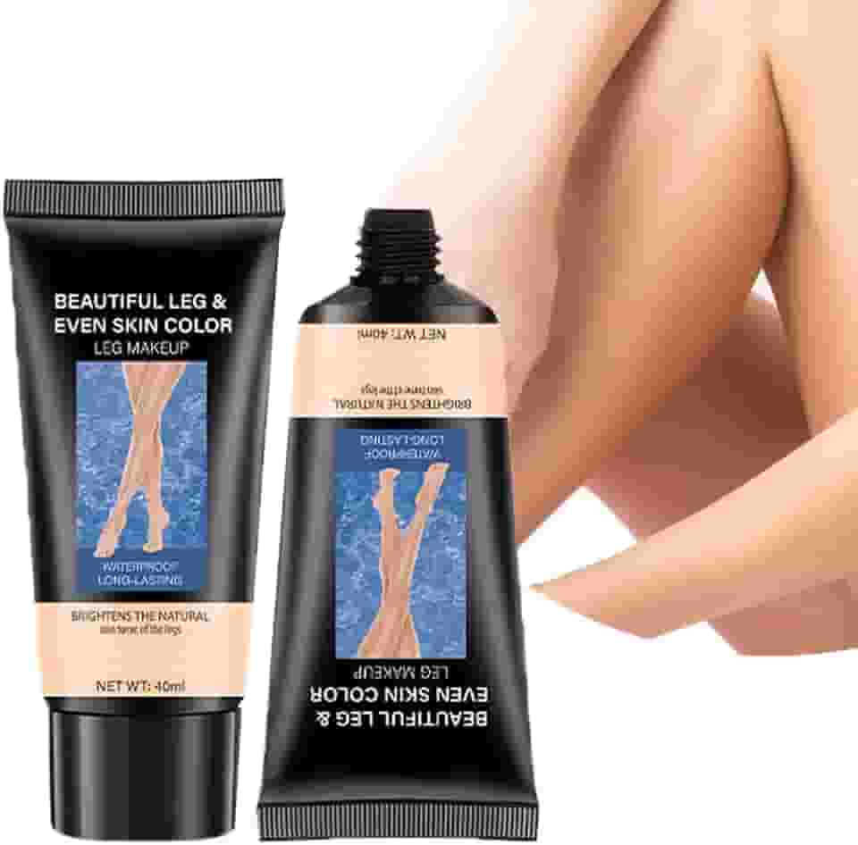 GL-Turelifes Maquiagem corporal e pernas, impermeável, sem transferência, perfeita cobertura corporal, cobertura para cicatrizes de pernas e corpo/saída de tatuagem, loção brilhante para pernas de