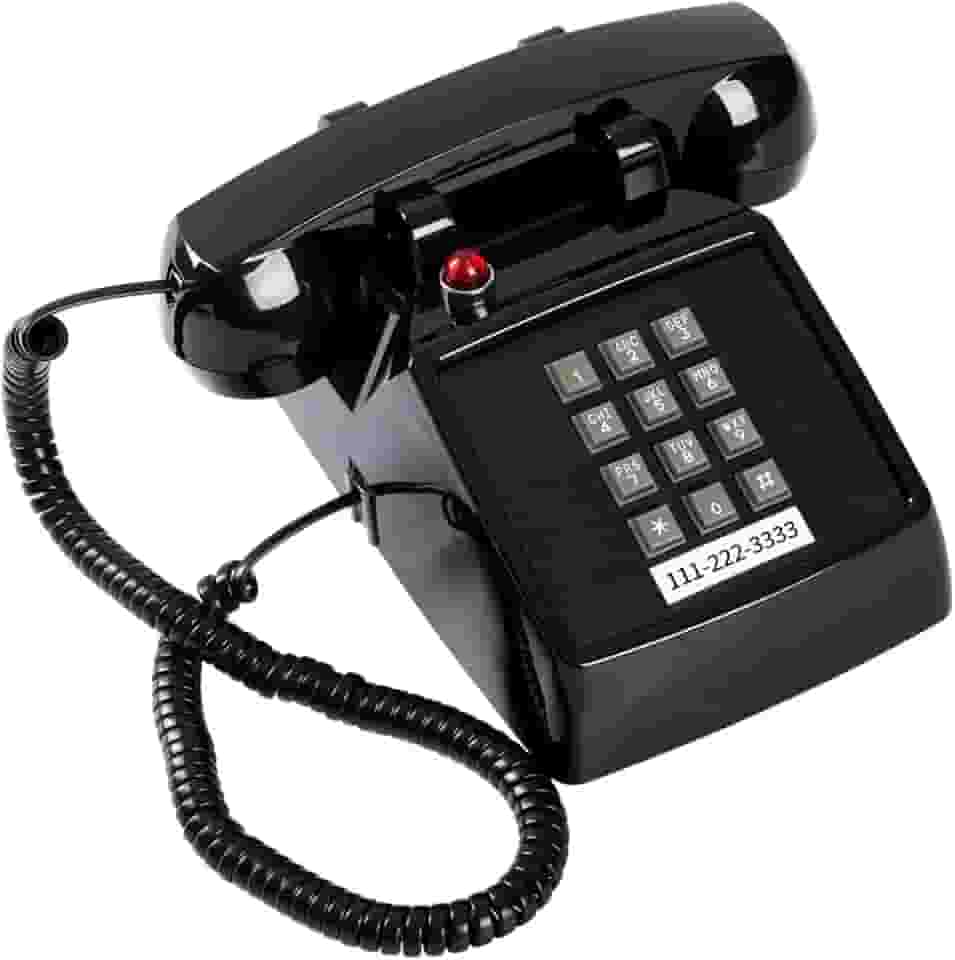 Telefone fixo retrô tradicional (indicador de toque), aparelho auditivo analógico clássico 2500 para idosos, telefone de mesa vintage com fio para botão grande de telefone fixo, telefone