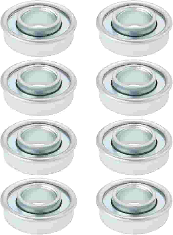 8 peças de rolamentos de rodas resistentes OD 35 mm ID16 mm H12 mm para a maioria dos modelos de carrinho de serviço pesado prata