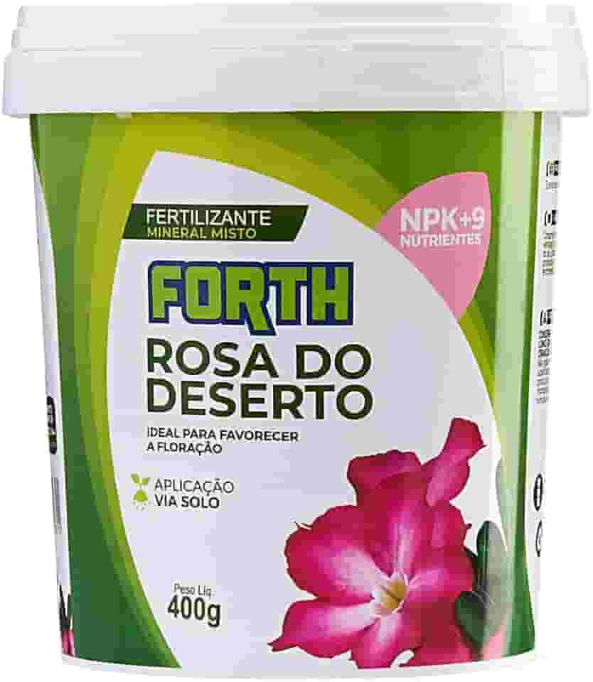Forth Rosa do Deserto, Fertilizante Mineral, NPK + Micronutrientes, Floração, Fórmula Granulada, Nutrição Balanceada, Balde, 400g