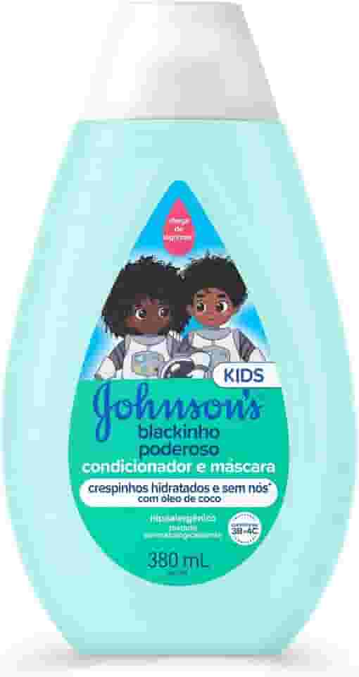 Johnson's Baby Condicionador Infantil Para Cabelos Crespos Blackinho Poderoso, 380mL