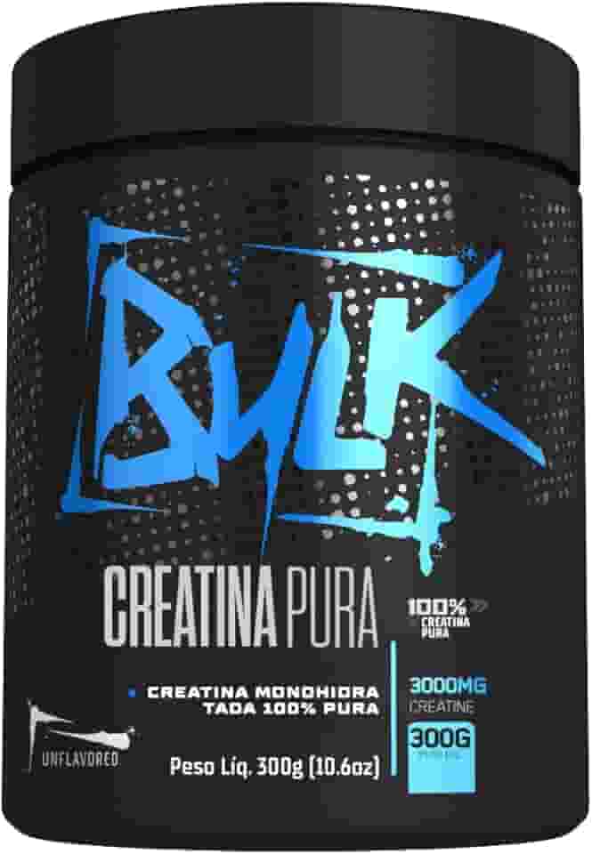 Creatina Monohidratada 100% Pura Importada 300g - Bulk Suplementos