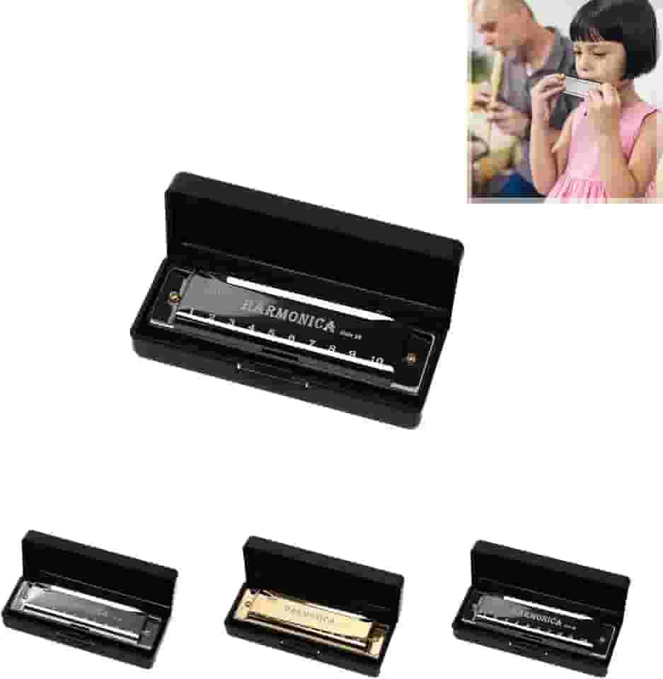 Gaita de titânio de 10 furos com furos numerados, instrumento para iniciantes, afinação C, adequada para festas e feriados, preta