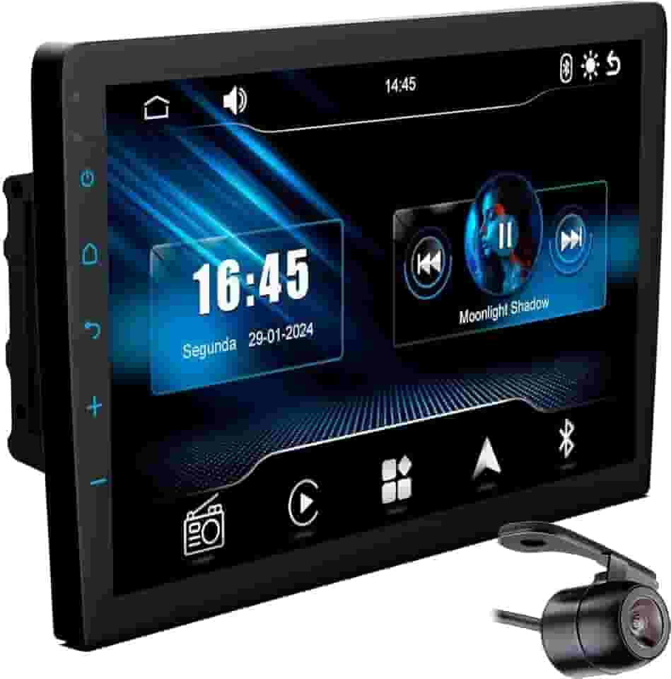 Central Multimídia 9" Carplay Android Auto Espelhamento Câmera de Ré